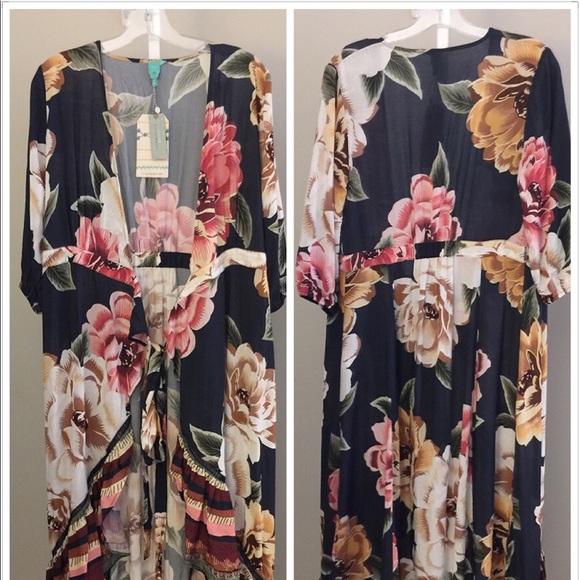 Anthropologie Farm Rio Layla Wrap Dress new - Picture 5 of 7